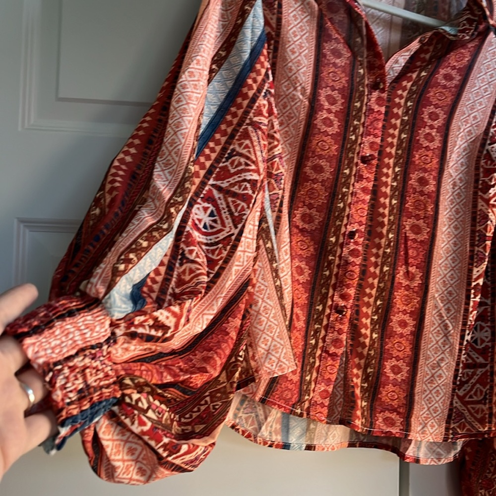 Brightly Colored Mayan/Aztec Pattern Balloon Slee… - image 5